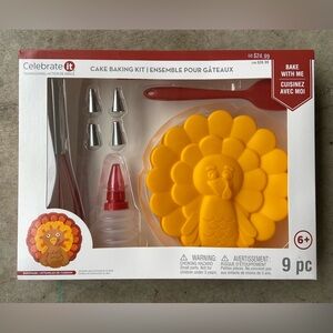Celebrate It Thanksgiving 9pc Set Silicone Cake Mold 3D Bakeware